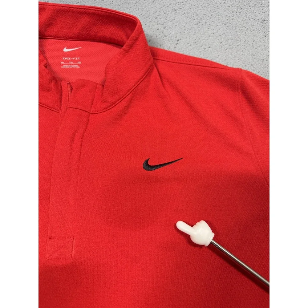 Nike Dri-FIT Pullover Mens 2XL Red 1/4 Zip Long Sleeve Athletic Performance Top